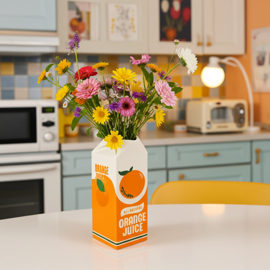 Vase "Jus D'Oange" – Le Twist Vitaminé qui Réveille ta Déco