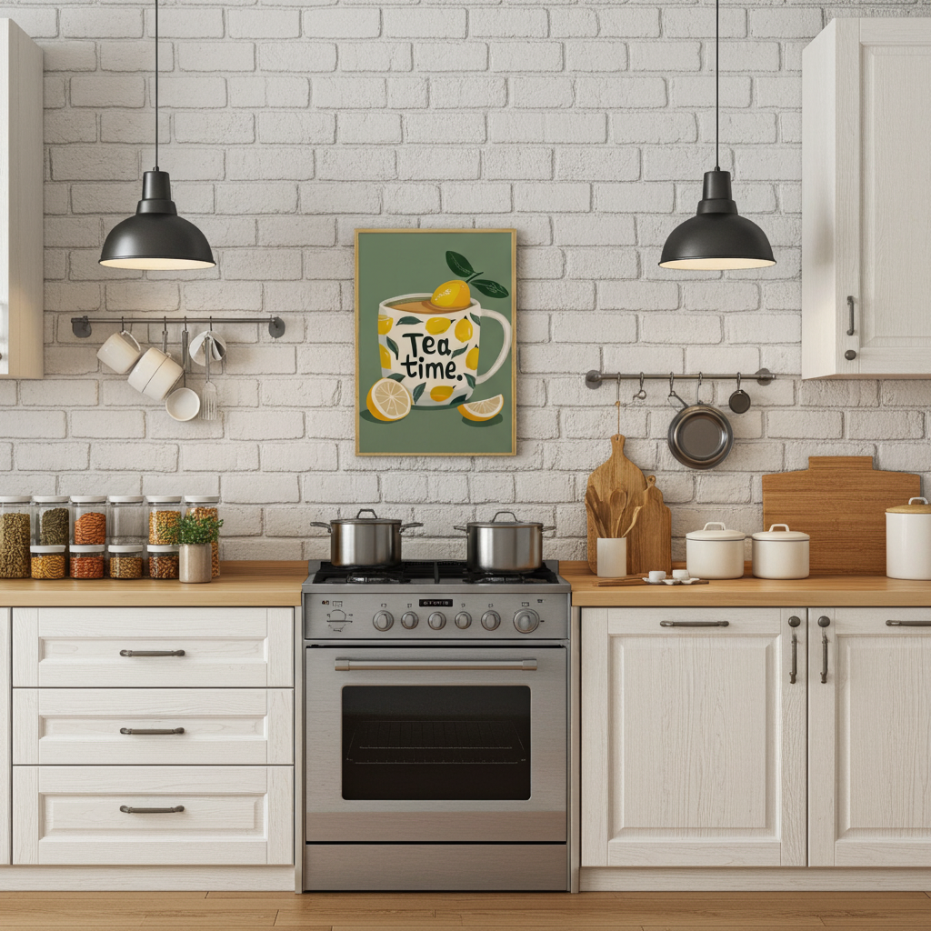 Affiche “Tea Time” – L’heure du citron chic