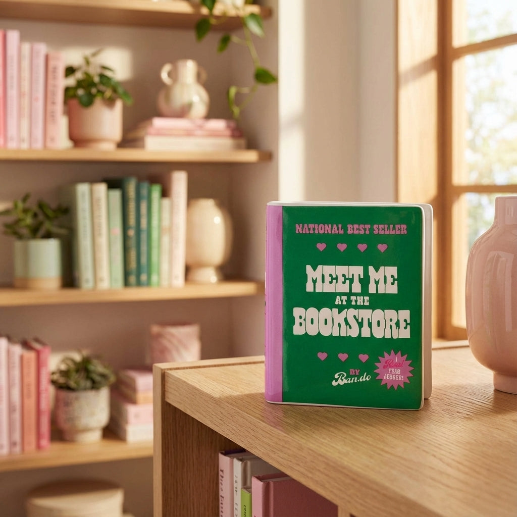 Vase Livre “Meet Me at the Bookstore” – Déco Fun & Romantique