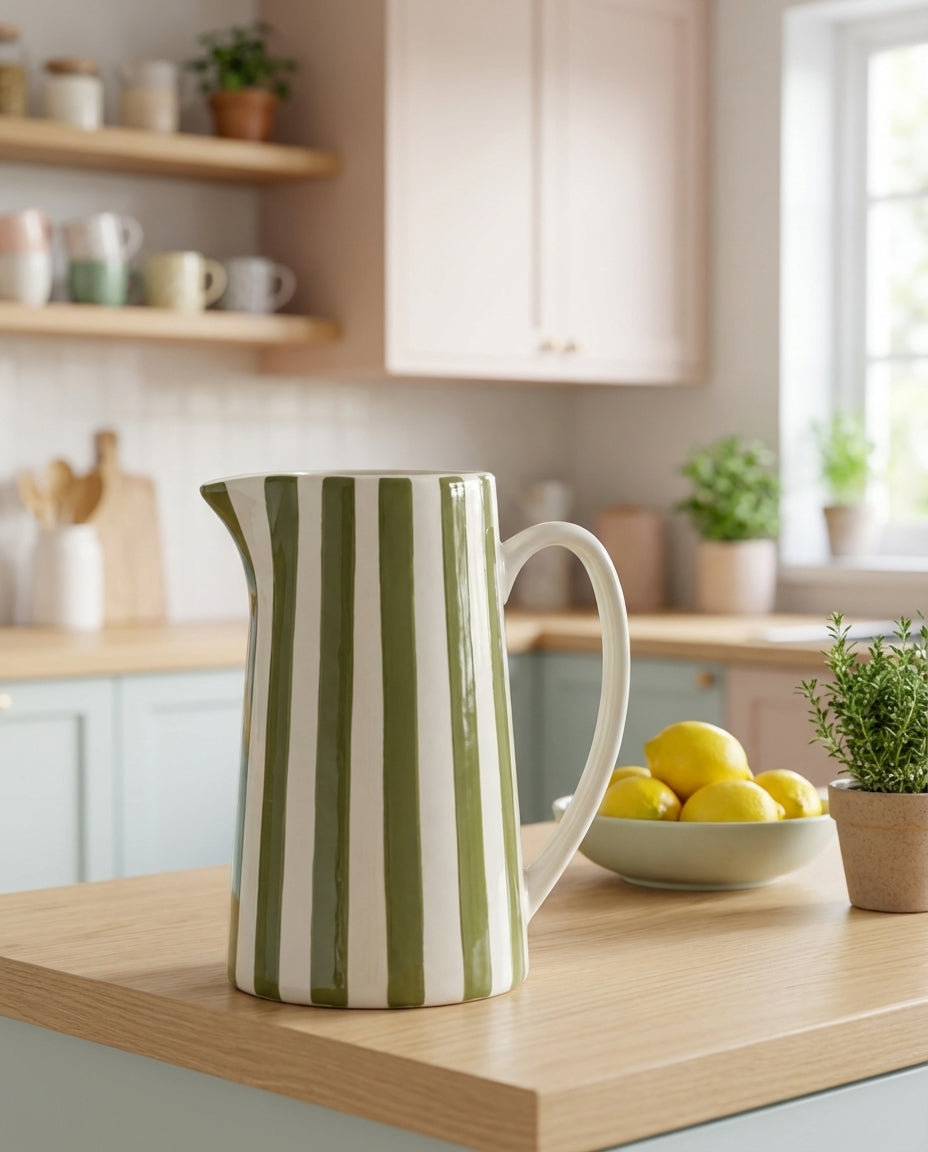 Carafe rayée kaki – Le pichet qui fait la belle rayure