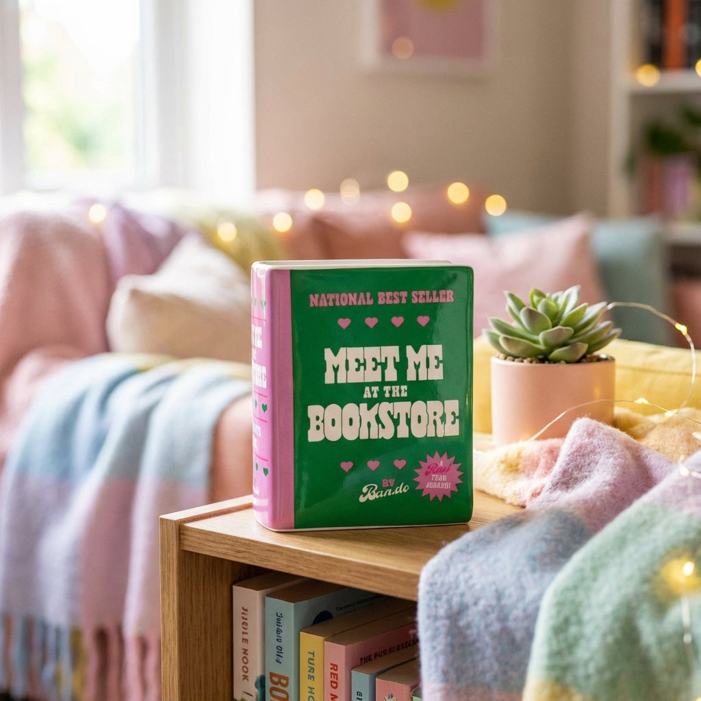 Vase Livre “Meet Me at the Bookstore” – Déco Fun & Romantique
