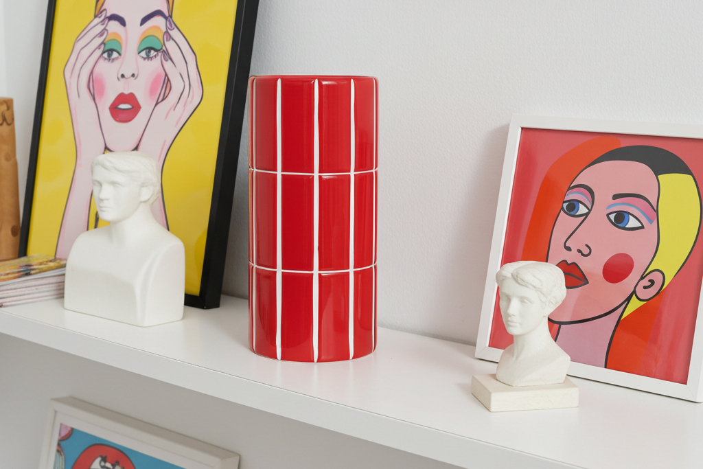 Vase carrelage rouge – Vibes 70’s