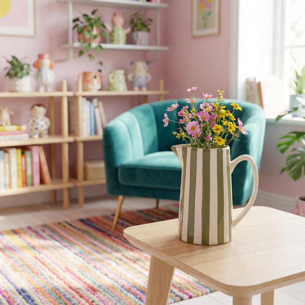 Carafe rayée kaki – Le pichet qui fait la belle rayure