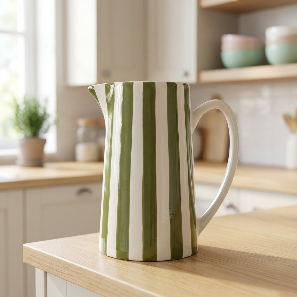Carafe rayée kaki – Le pichet qui fait la belle rayure