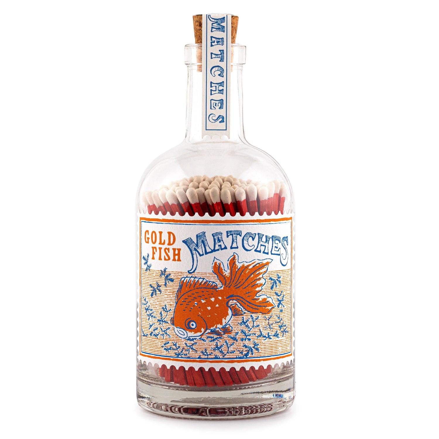 bouteille allumettes deco poisson