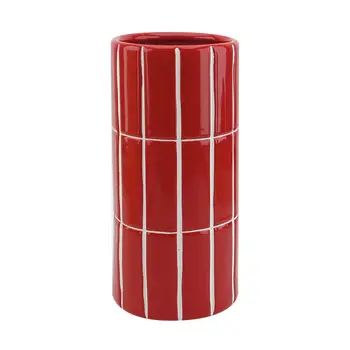 grand vase en mosaique de couleur rouge